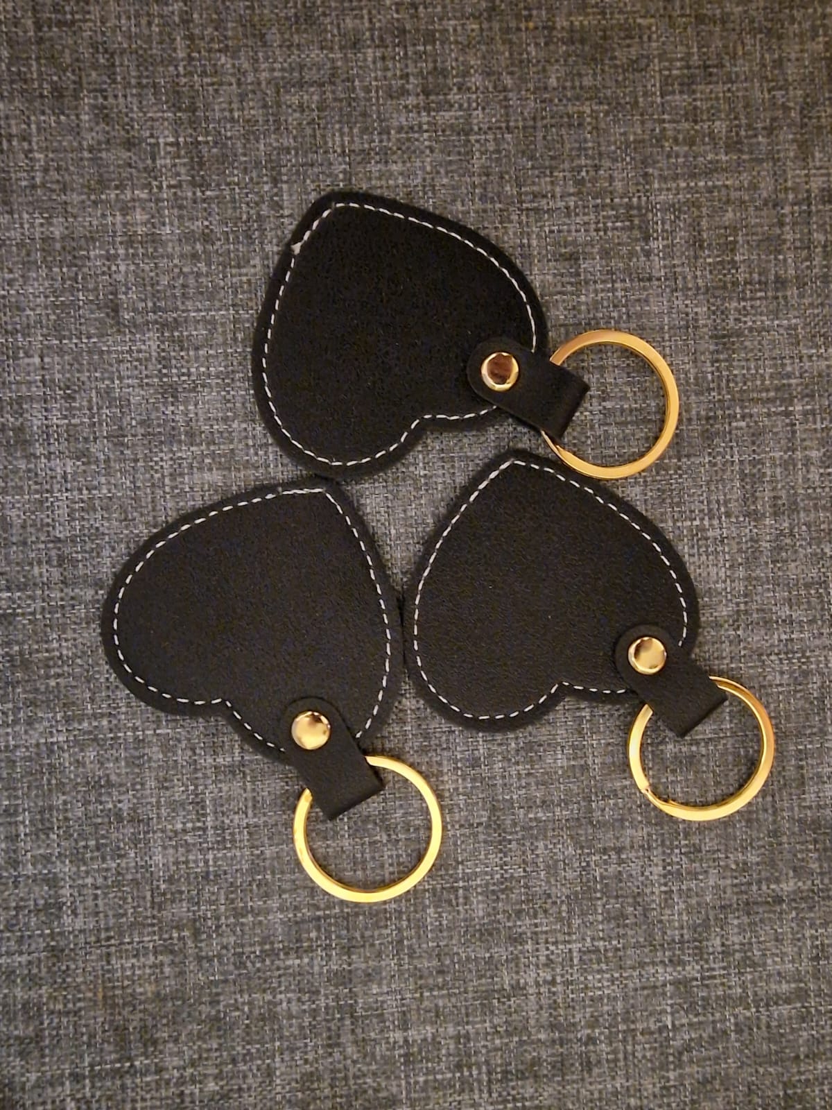 Black Leather Keyring