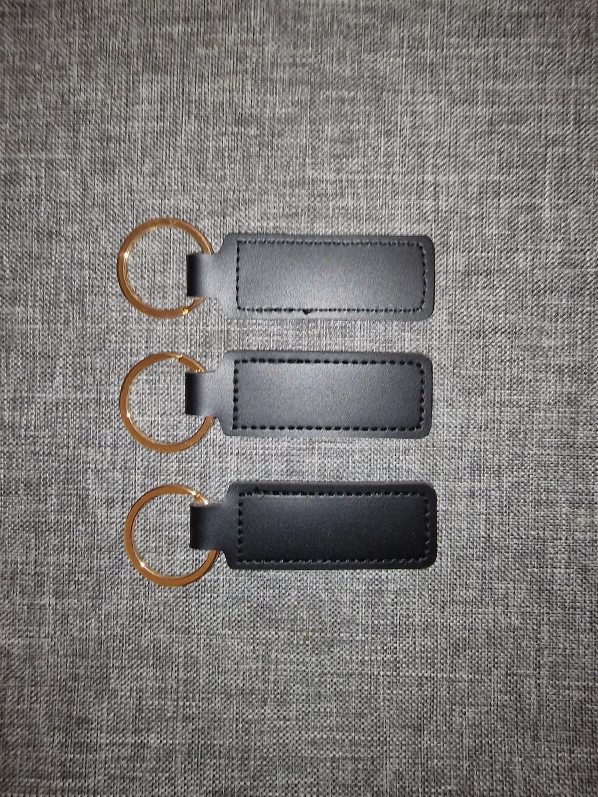 Black Leather Ribbon Keyring