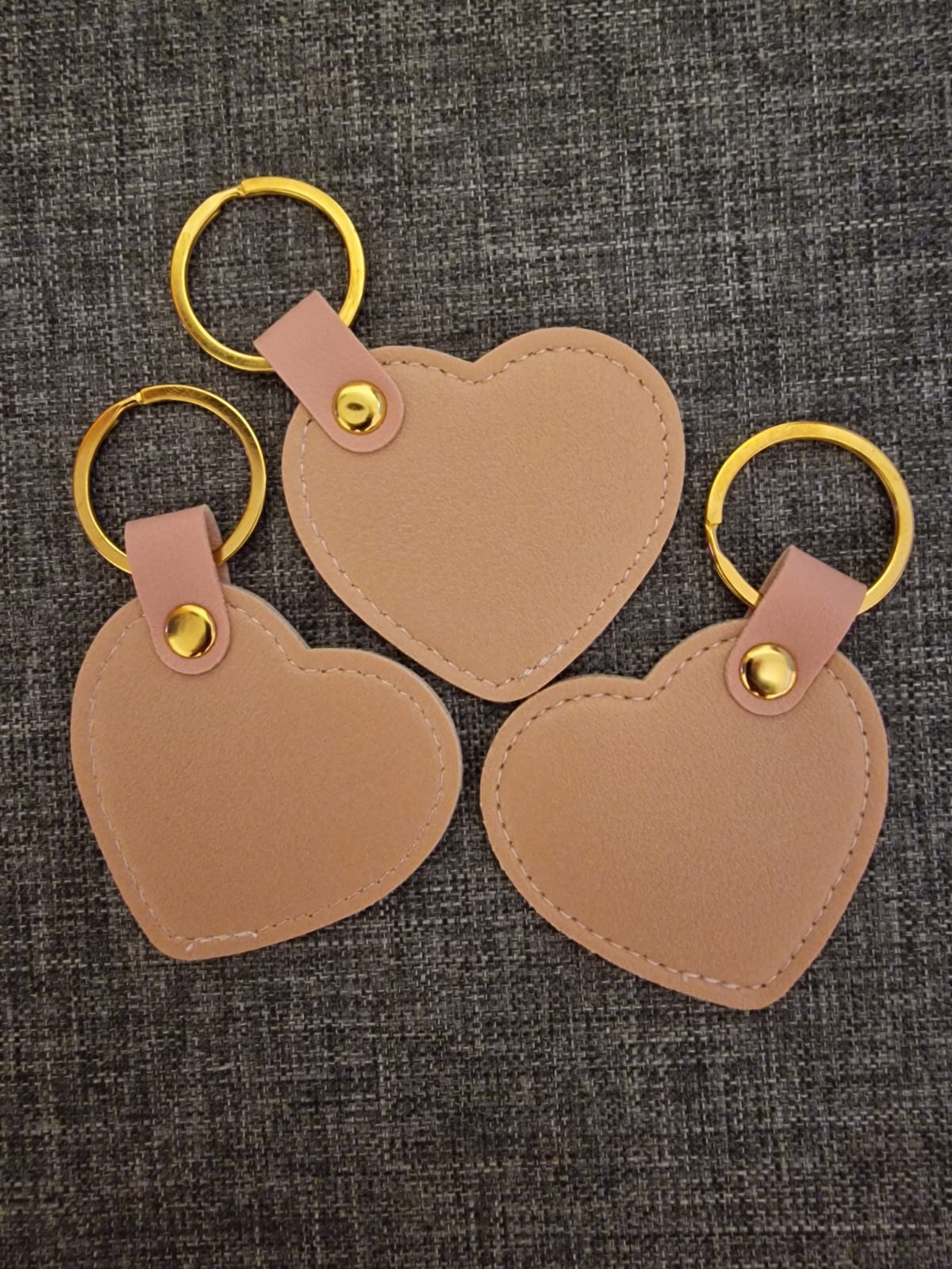 Pink Heart Shaped Keyring